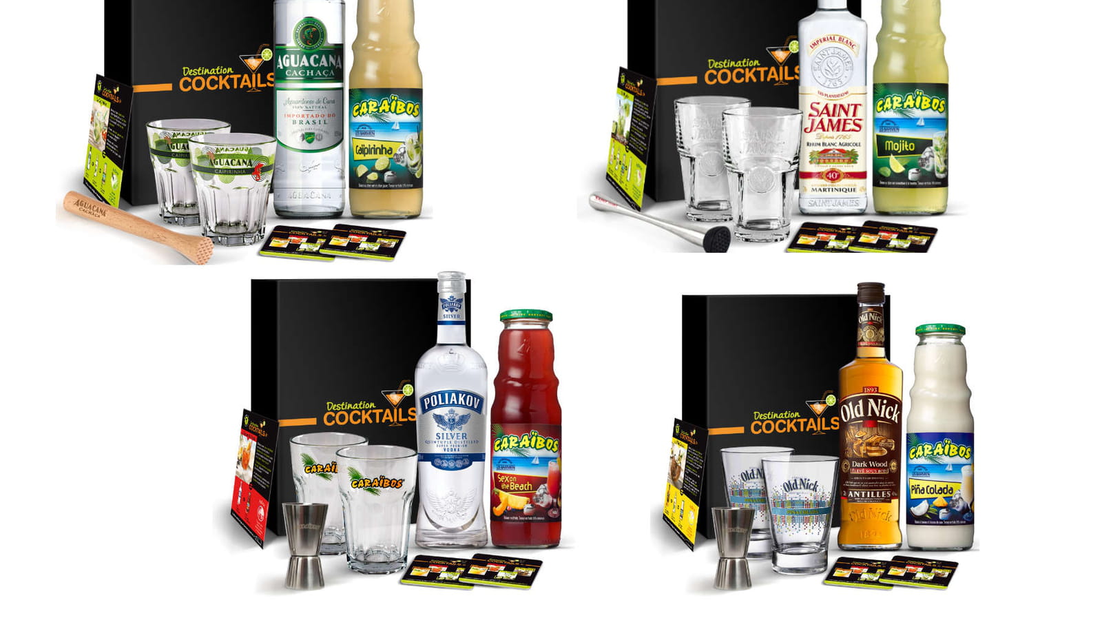Coffrets cocktail de Caraïbos