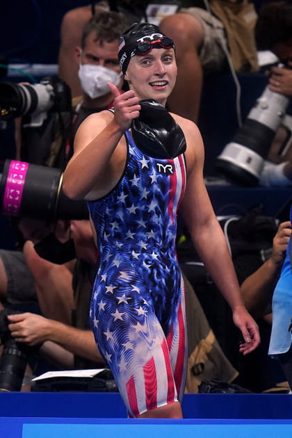 La nageuse Katie Ledecky aux Jeux olympiques de Tokyo en 2020