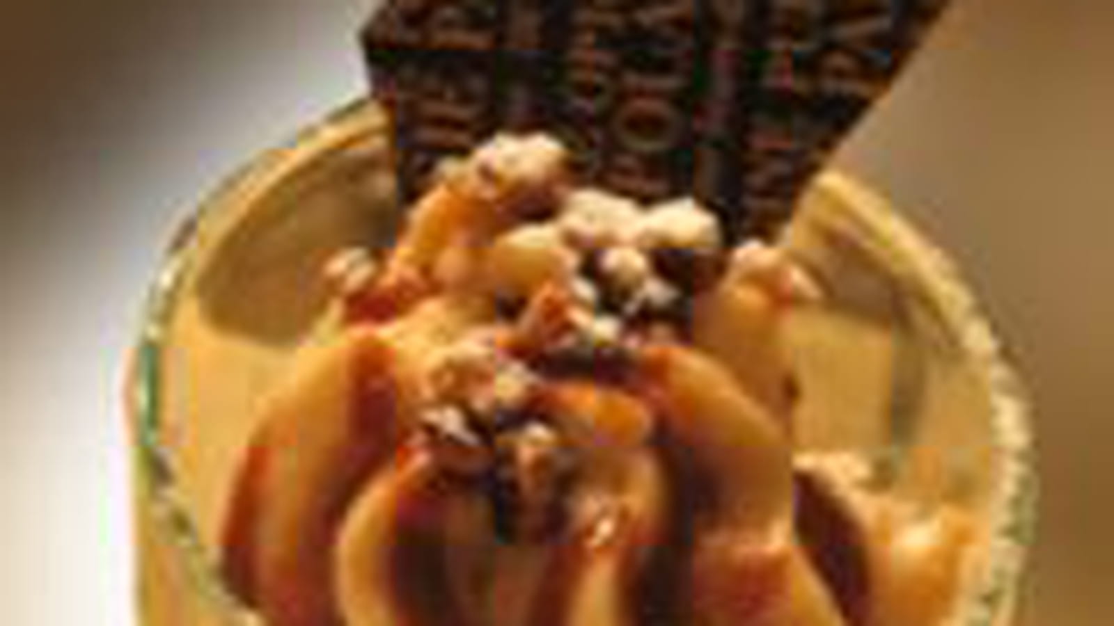 Mousse marrons, crème vanille rhum