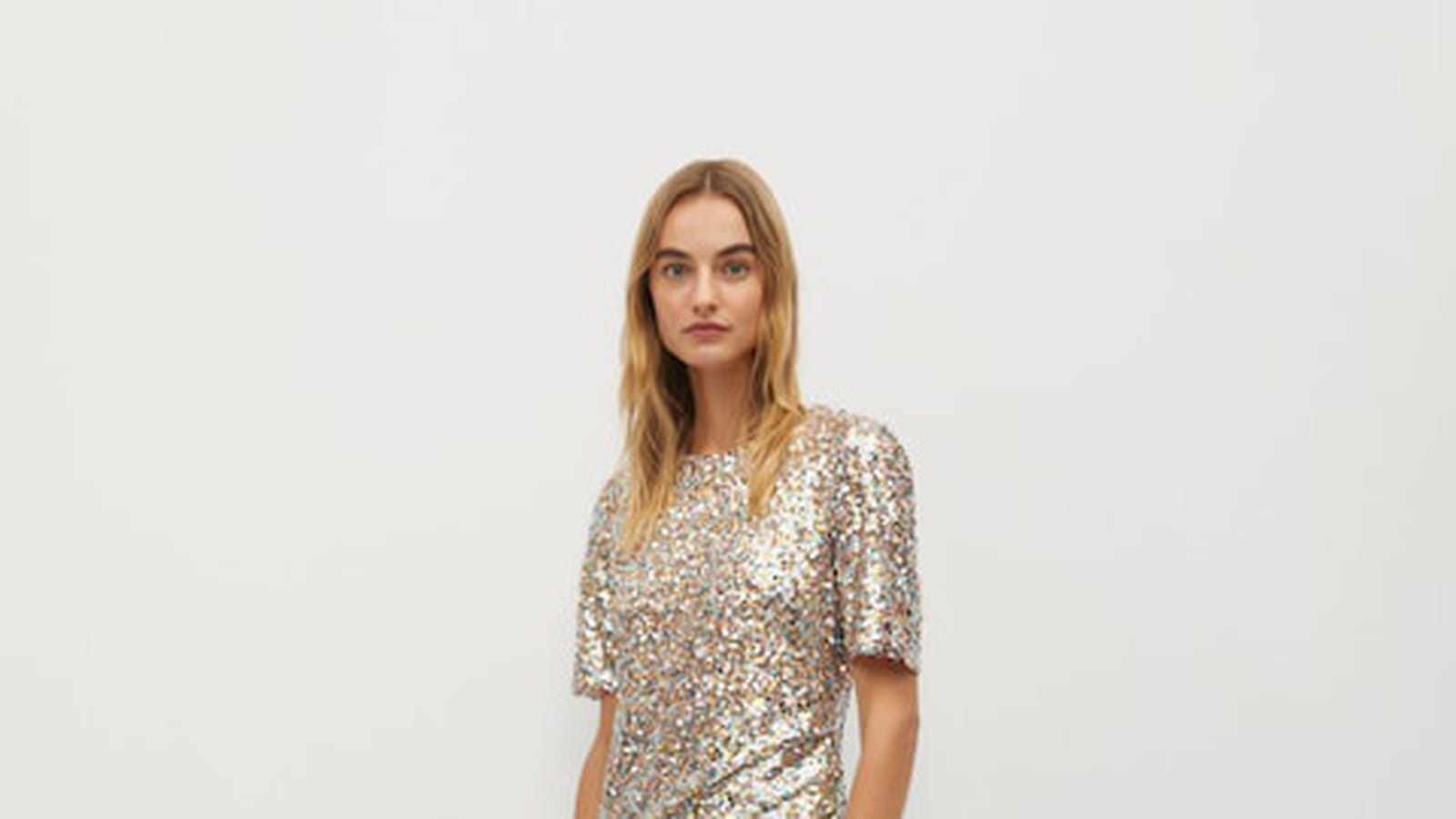Robe midi sequins Mango