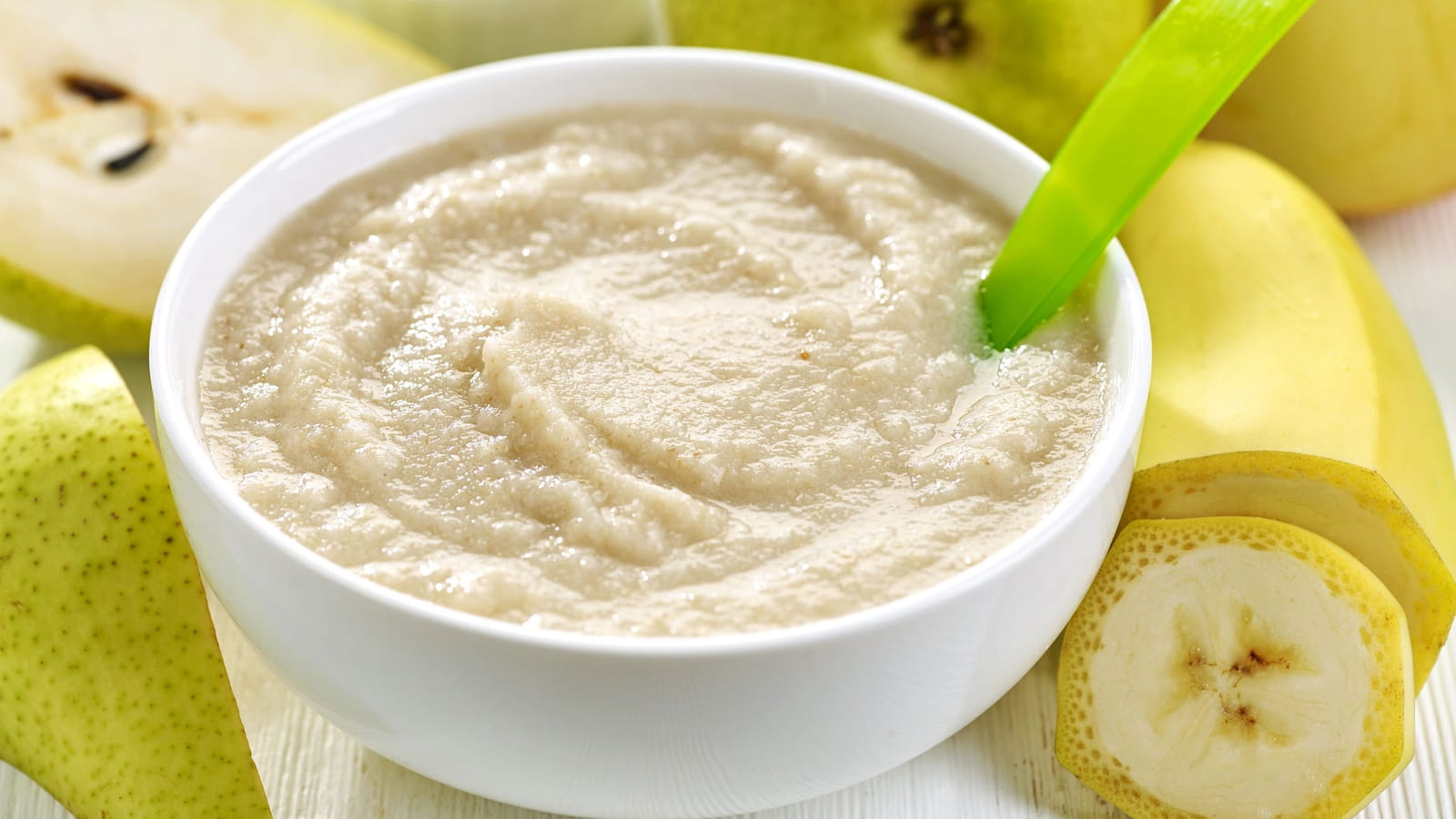 Poires et bananes en compote