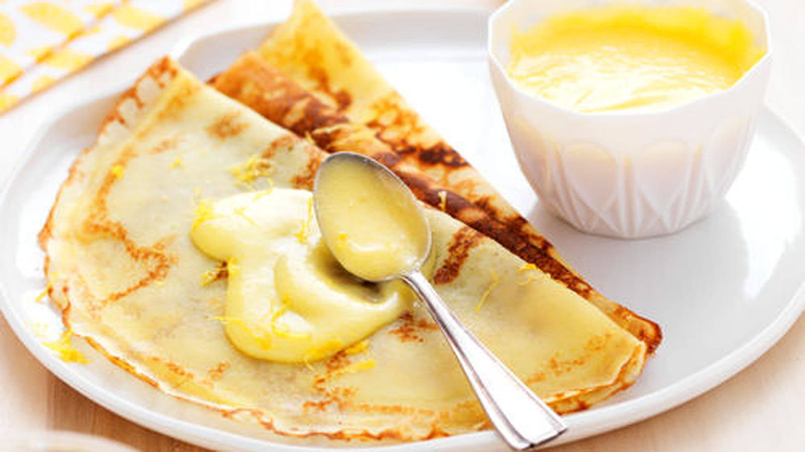 Crêpes sans gluten à la crème de citron