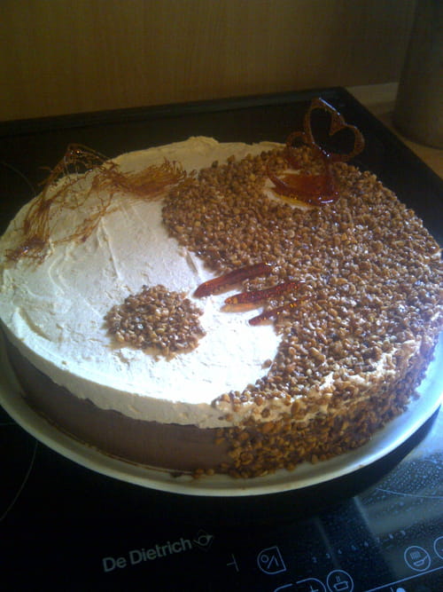 Entremets au chocolat et caramel