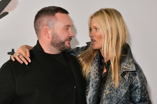 Kim Jones et Kate Moss yeux dans les yeux au défilé Dior Hommes