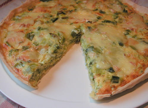 Quiche au Pont l'Evêque et aux poireaux