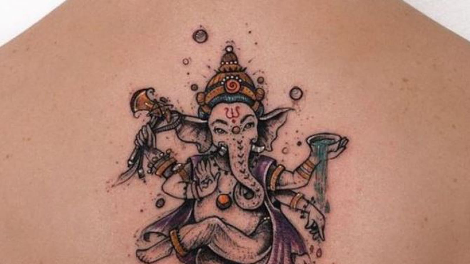 Éléphant indien dans le dos