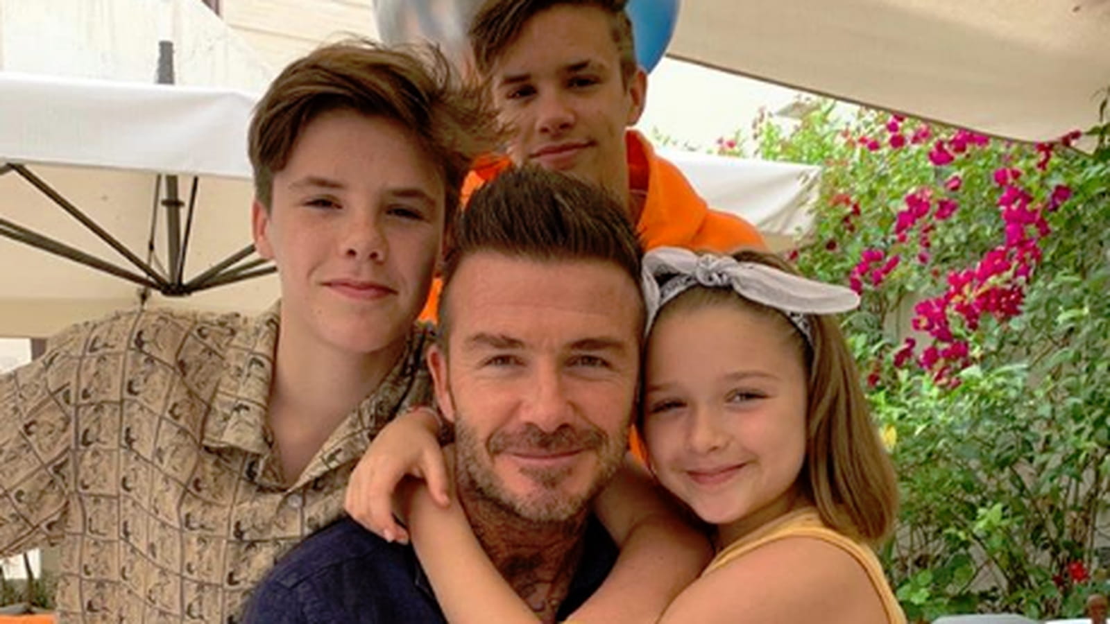 Roméo, Cruz, Harper et David Beckham