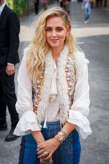 Chiara Ferragni au d&eacute;fil&eacute; Etro