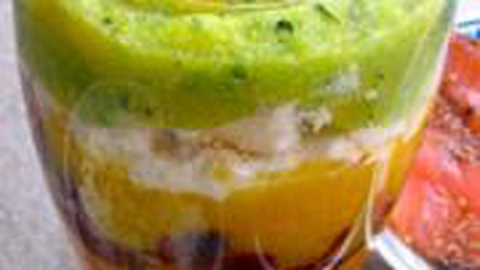 Verrine de polenta multicolore