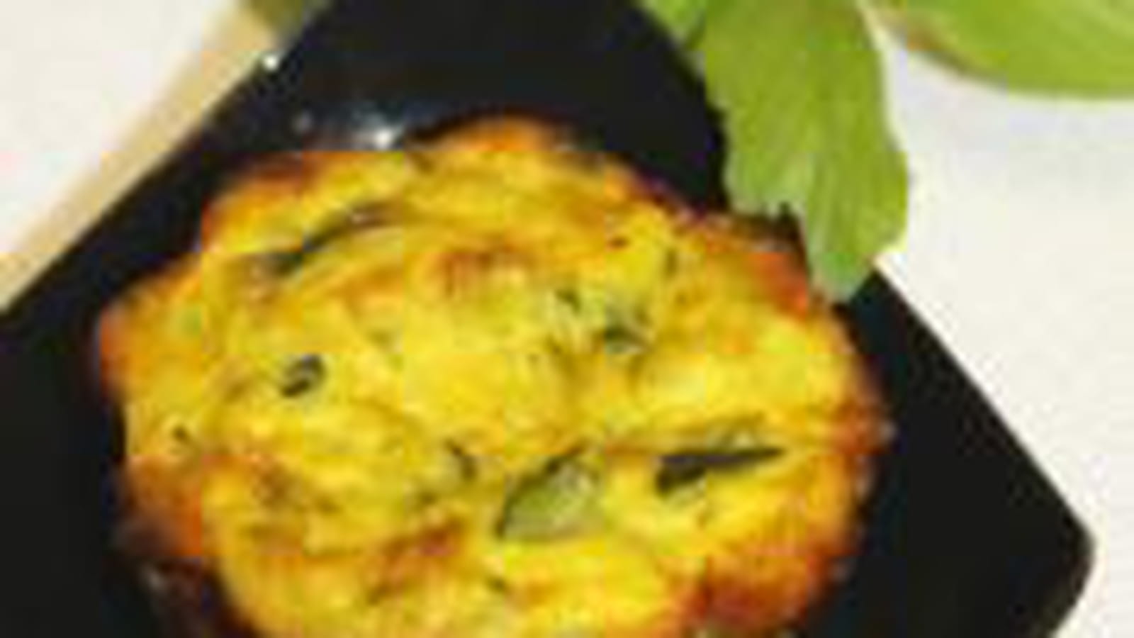 Flans courgette, curry et feta