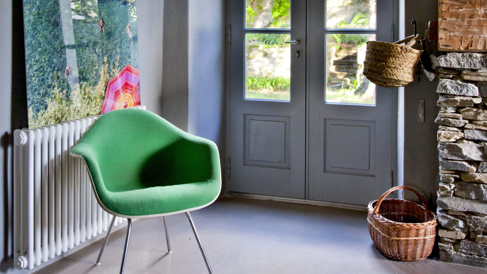 Fauteuil et paniers