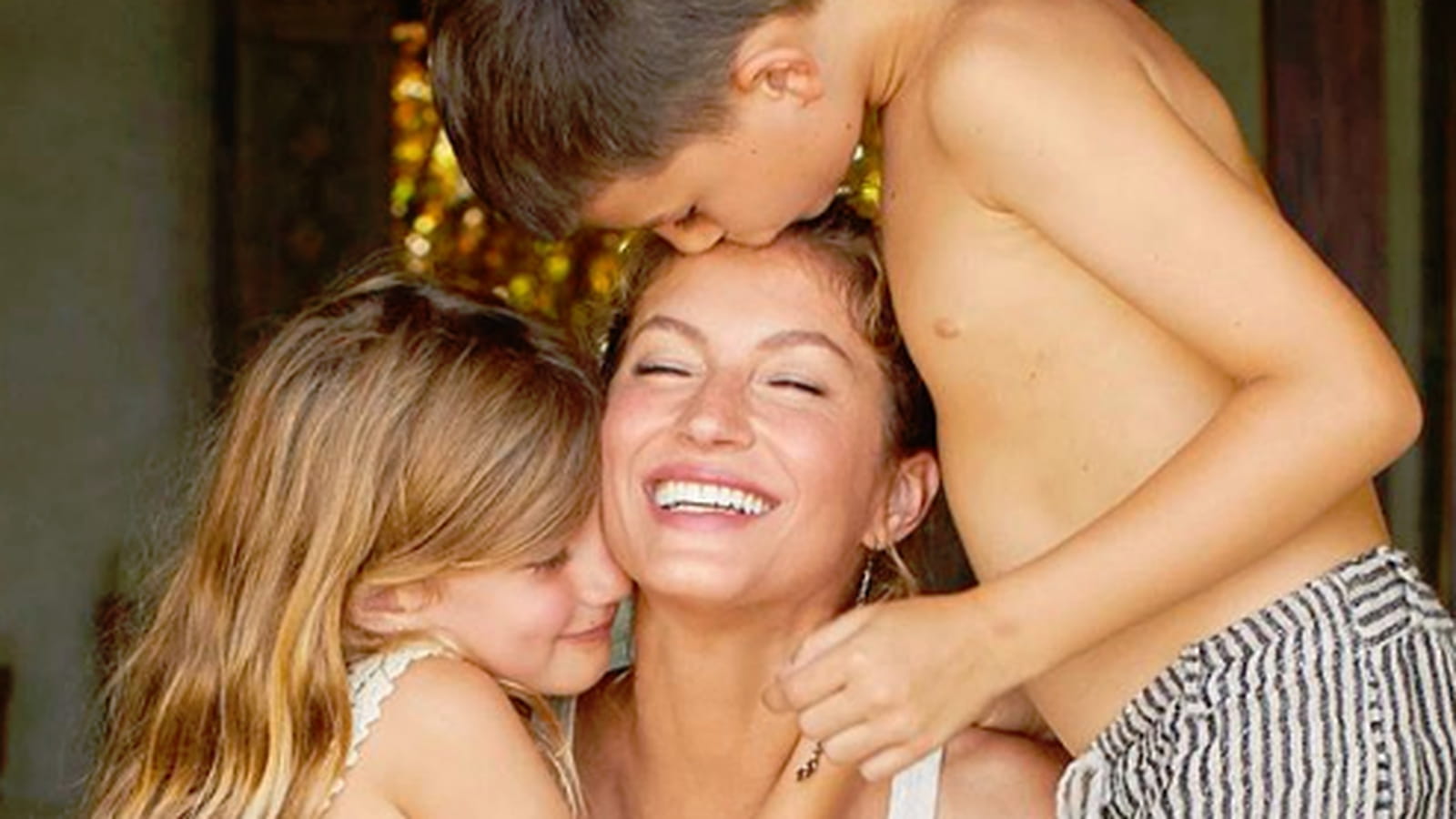 Vivian Brady, Gisele Bundchen et Benjamin Brady
