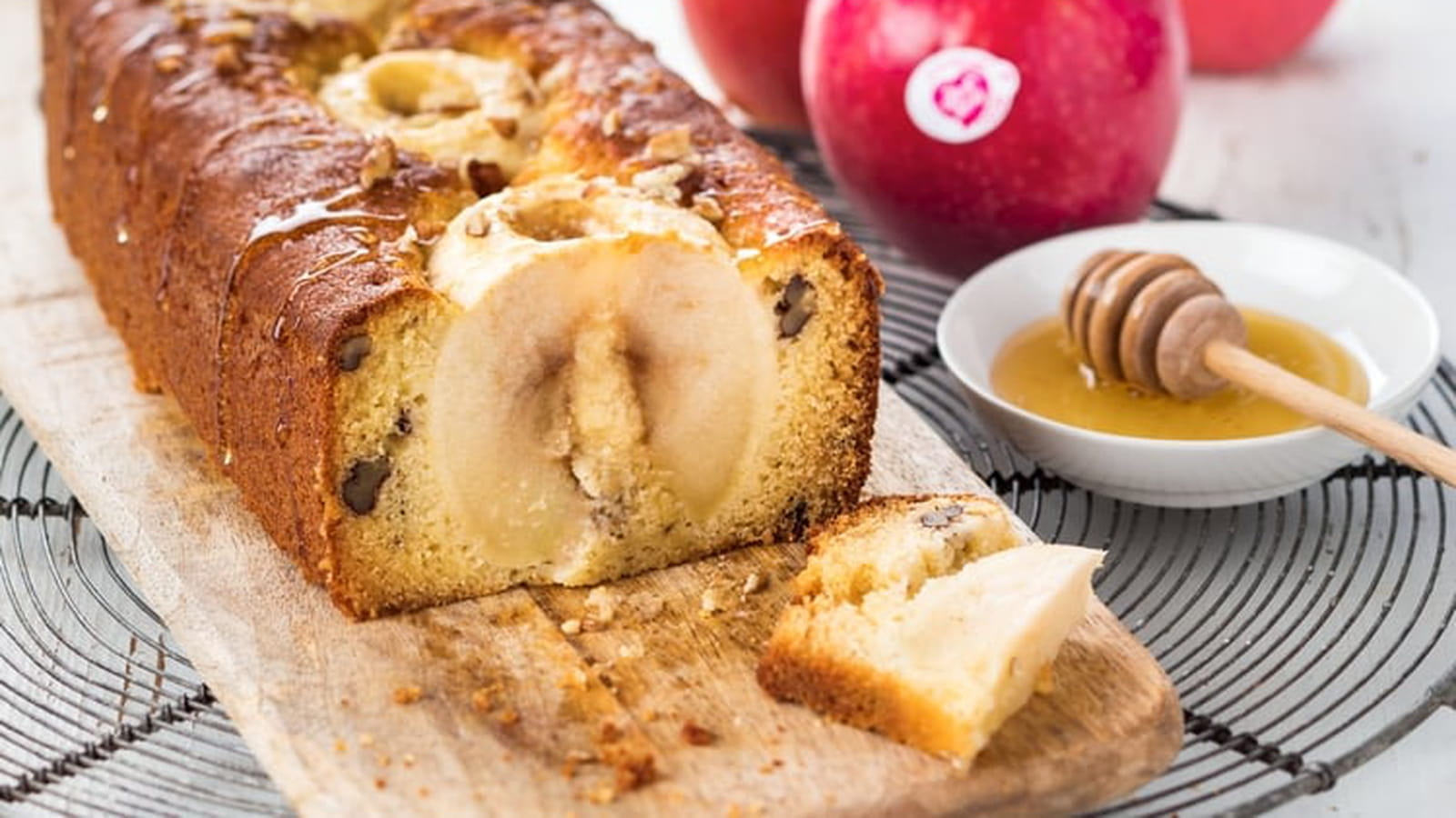 Cake aux pommes et au miel
