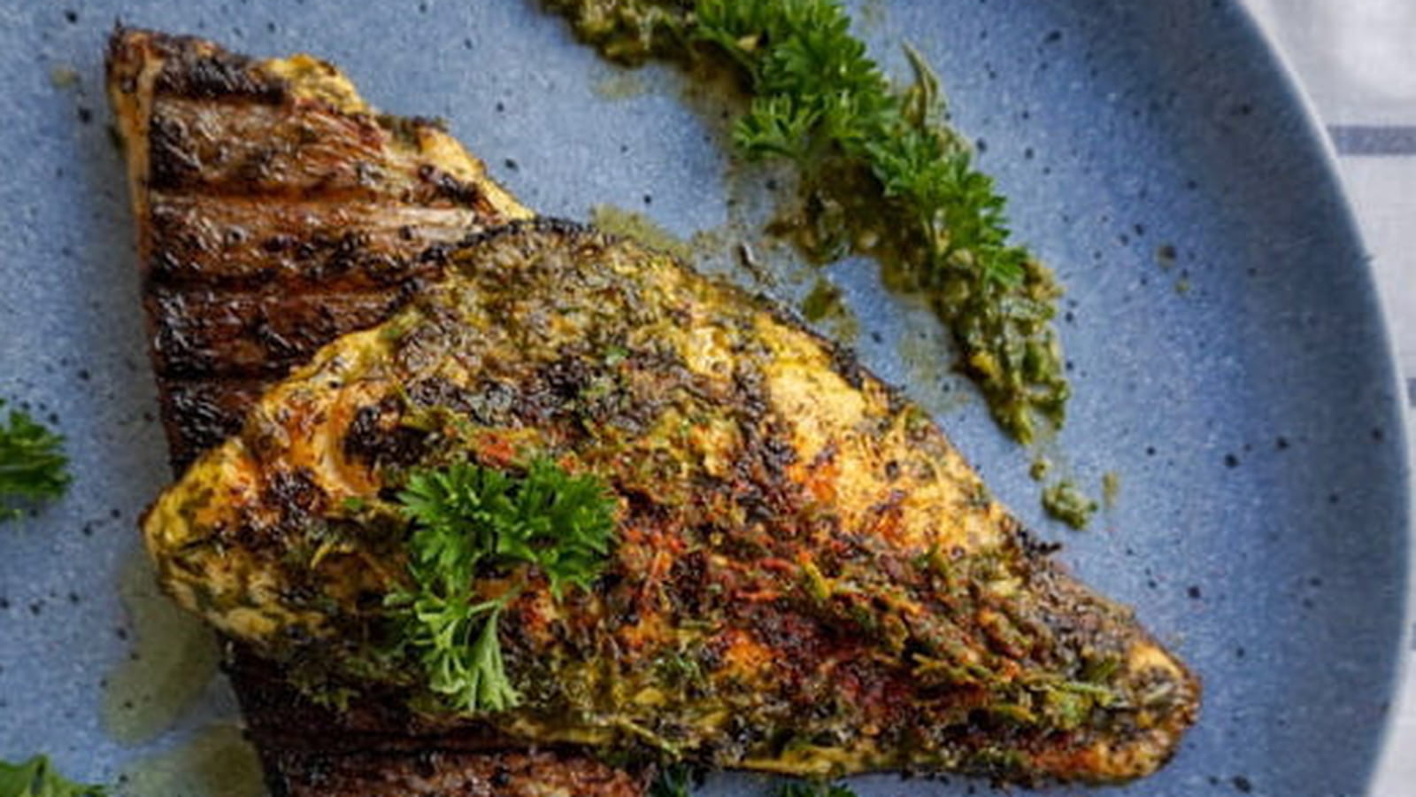 Dorade grillée marinée à la chermoula