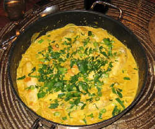 Poulet au lait de coco et poivrons