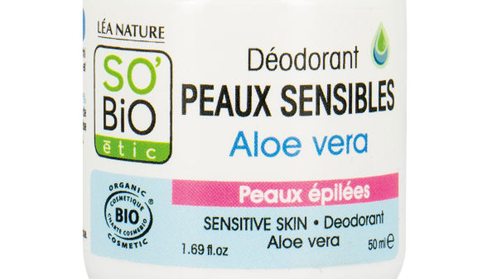 Déodorant peaux sensibles aloe vera So Bio’Etic 