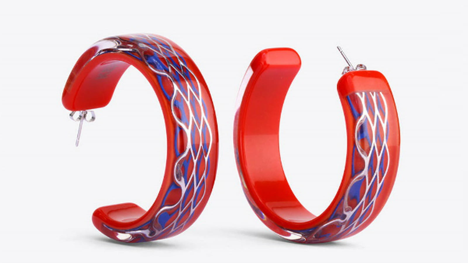 Boucles d'oreilles rouges