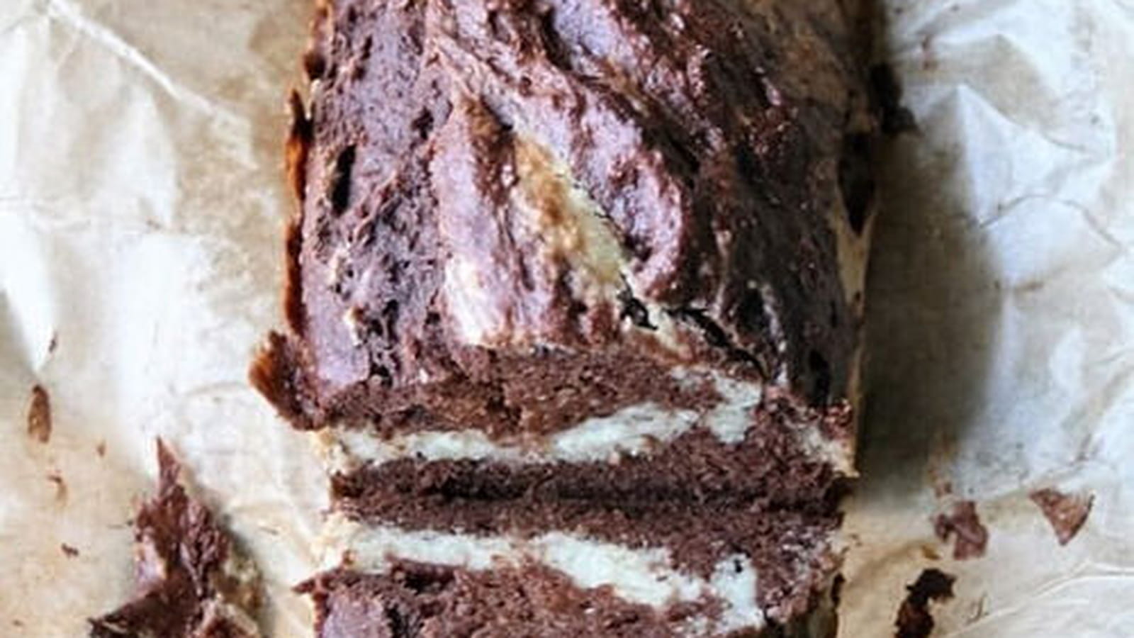 Cake marbré chocolat-coco, sans gluten, oeufs, lait
