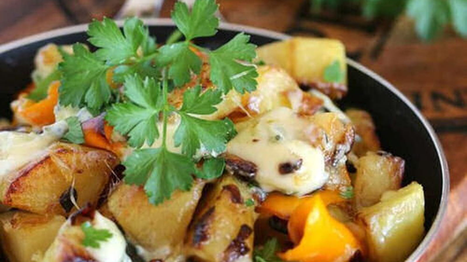 Poêlée de pommes de terre au bleu