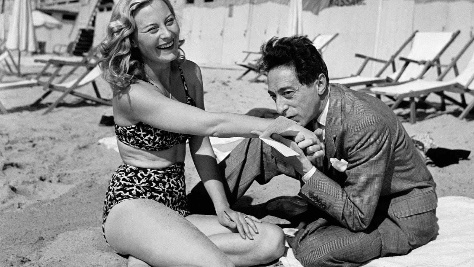 Michèle Morgan et Jean Cocteau