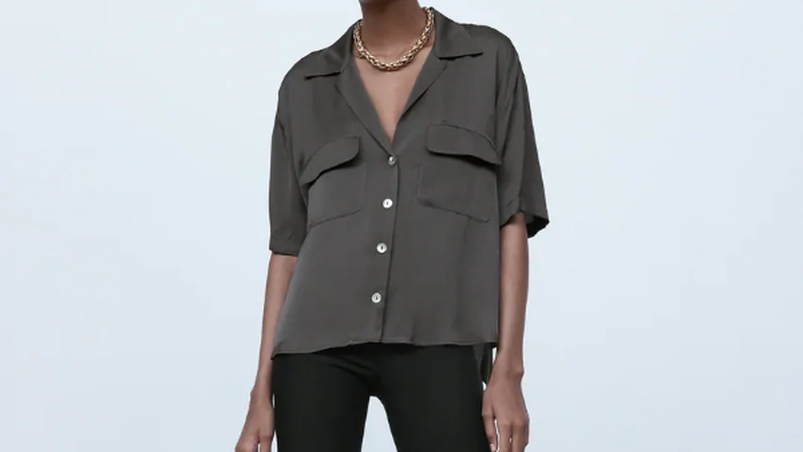 Blouse satinée