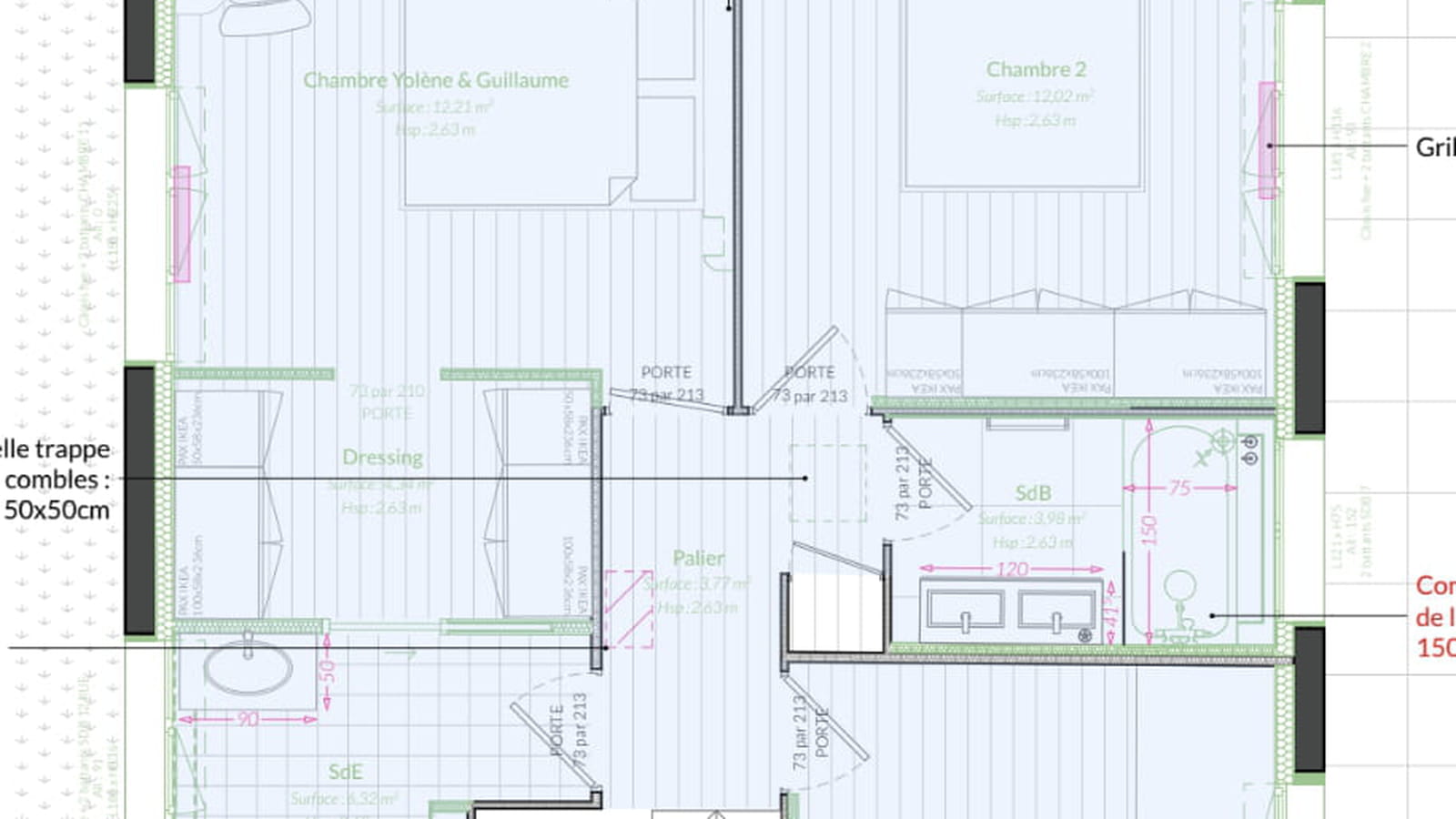 Plan 1er étage projet 