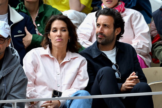 Laurie Cholewa et son mari Greg Lévy, aperçus à Roland-Garros