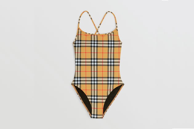 Maillot de bain une pi&egrave;ce "Vintage Check" de Burberry