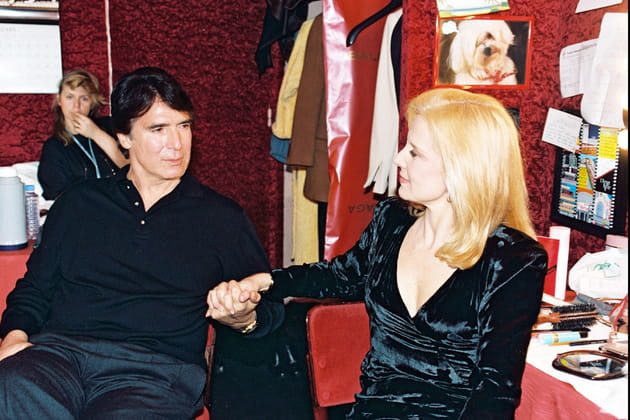 Tony Scotti et Sylvie Vartan dan sa loge du Casino de Paris, en 1995