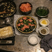 Quiche au saumon fumé et agrumes : la recette du Chef Rodrigo : Etape 2