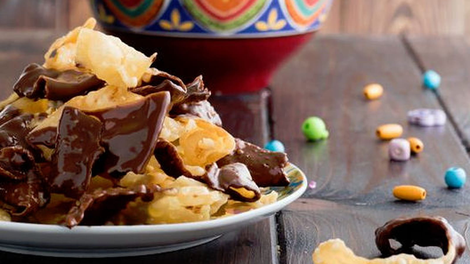 Beignets italiens au chocolat, chiacchiere al cioccolato