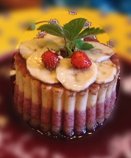 Entremet griottes banane