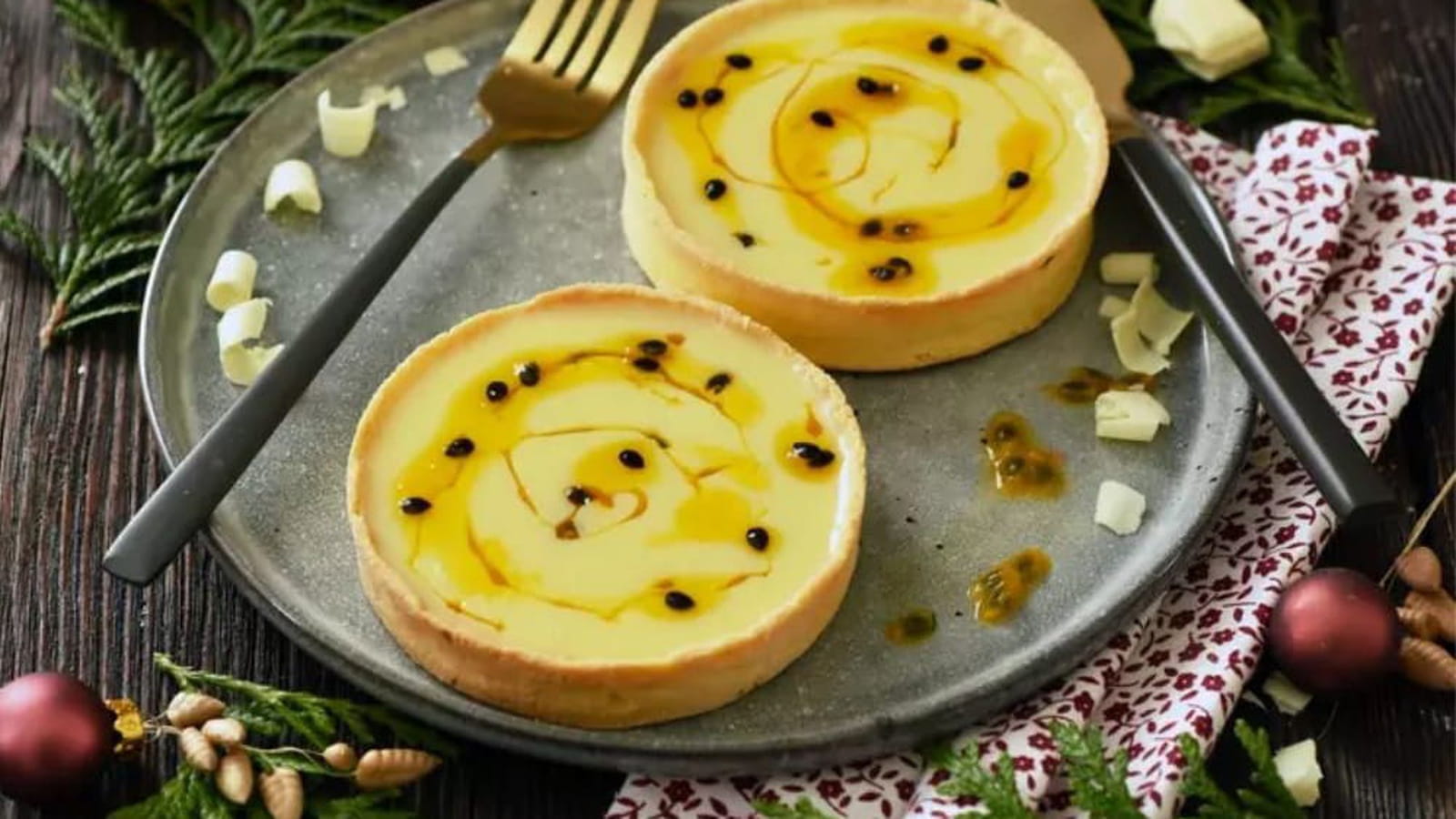 Tartelettes au chocolat blanc et fruits de passion