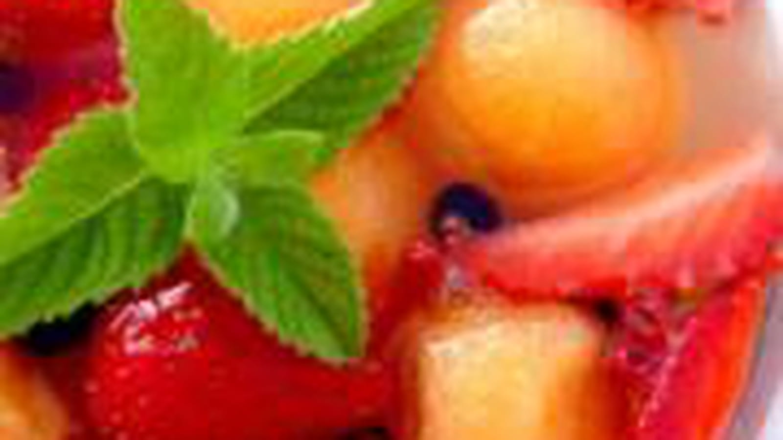 Salade melon fraises cassis
