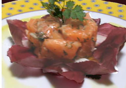Tartare de truite saumonée