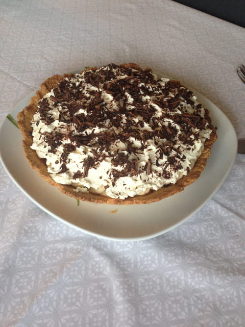 Tarte banane, caramel, chantilly