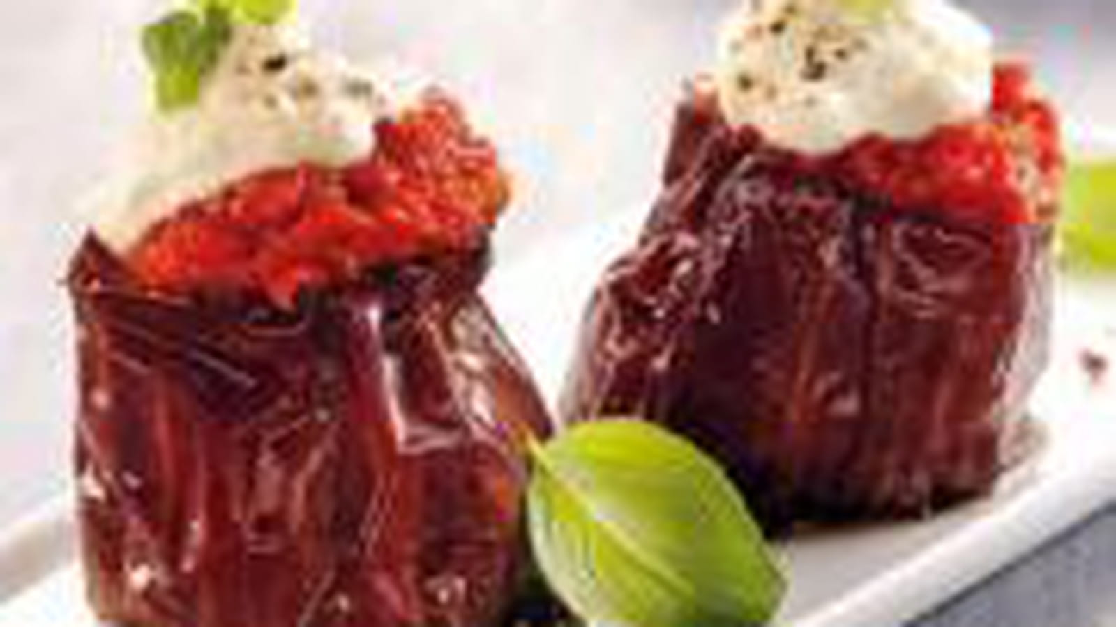Aubergines grillées à la tomates et à la brousse