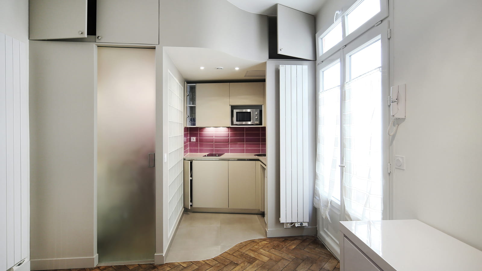 Salle de bain et cuisine après