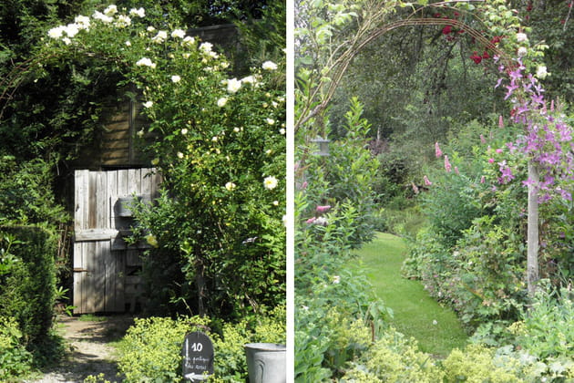 Passage sous des voûtes fleuries