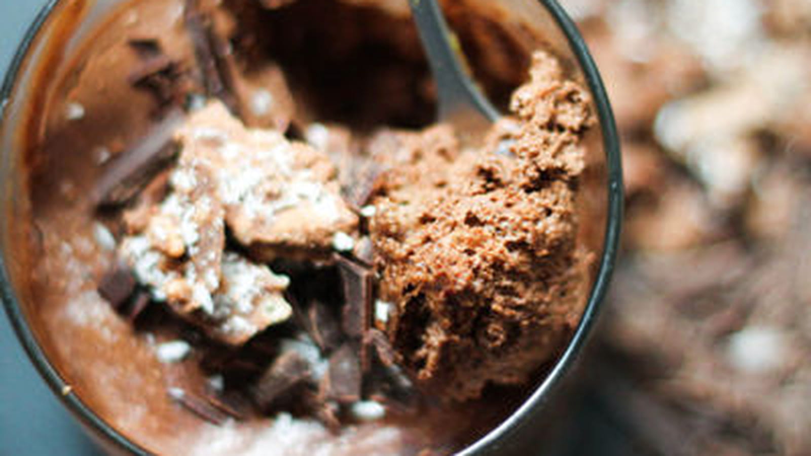 Mousse au chocolat croquante