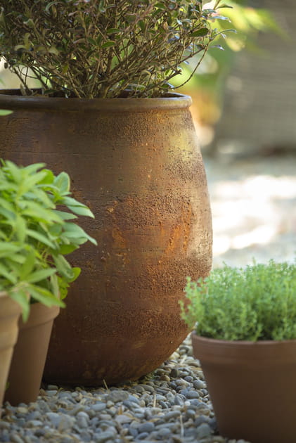 Jarre Jille effet rouille par Botanic