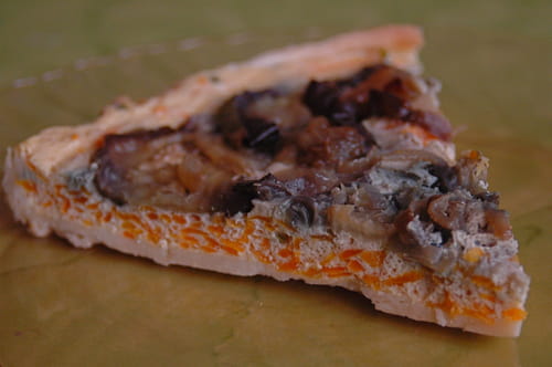 Quiche légère aux carottes et aubergines