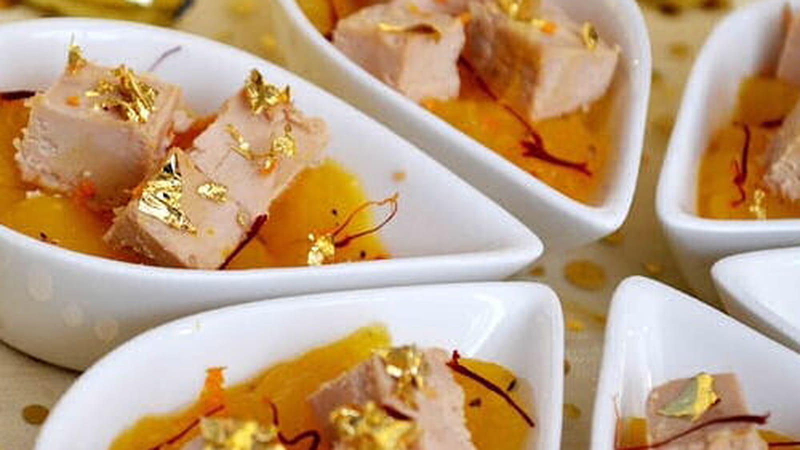 Foie gras et chutney de mangue au jus de clémentine