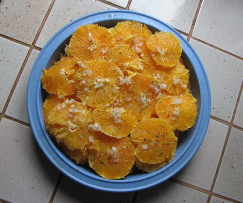 Salade d'oranges aux échalotes