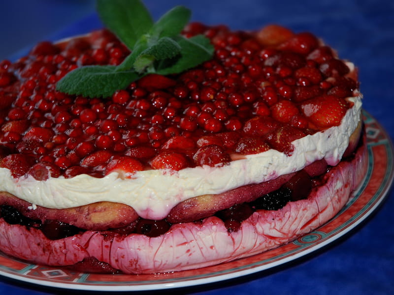 Recette de Délice aux fruits rouges (Dessert aux fruits)