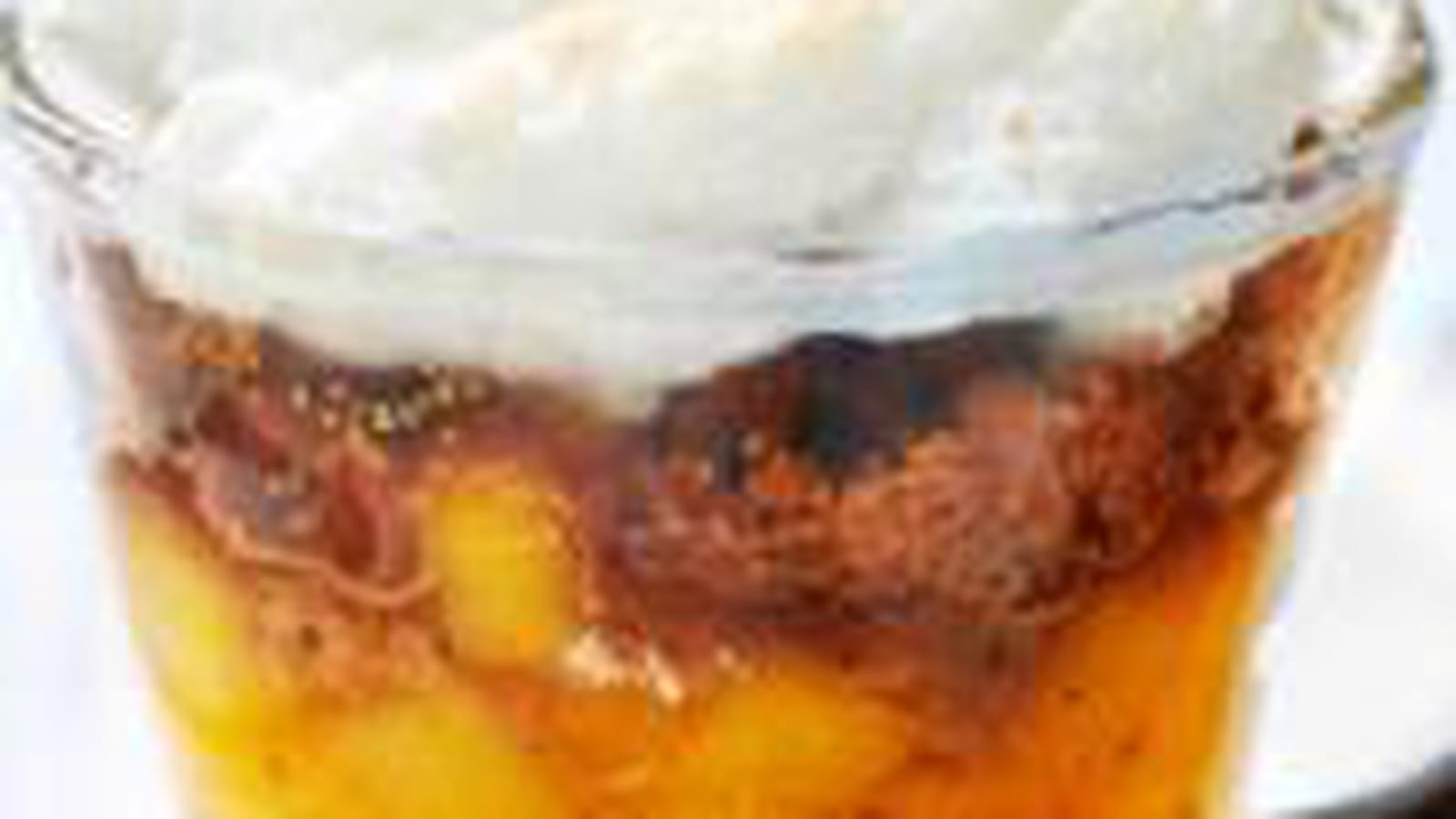 Kaki mariné et meringue aux spéculoos