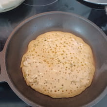 Pancake aux fleurs d'acacia : Etape 4
