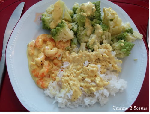 crevettes au curry de Madras