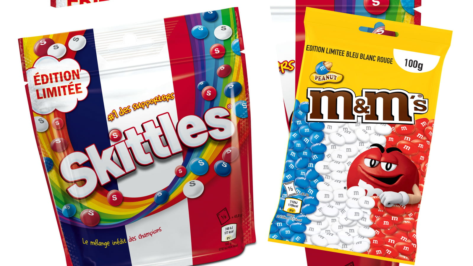 Les bonbons Skittles et M&M's