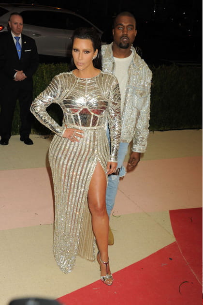 Kim Kardashian et Kanye West en Balmain